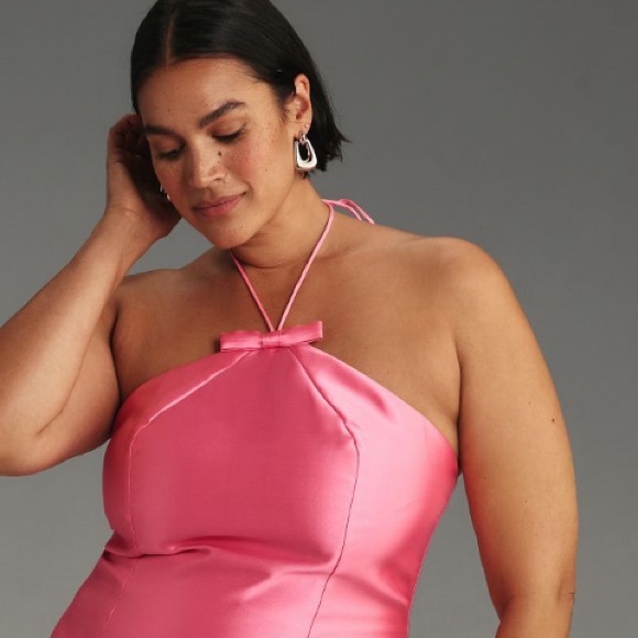 Anthropologie Hutch Bow Halter Slim Mini Dress - Picture 6 of 15